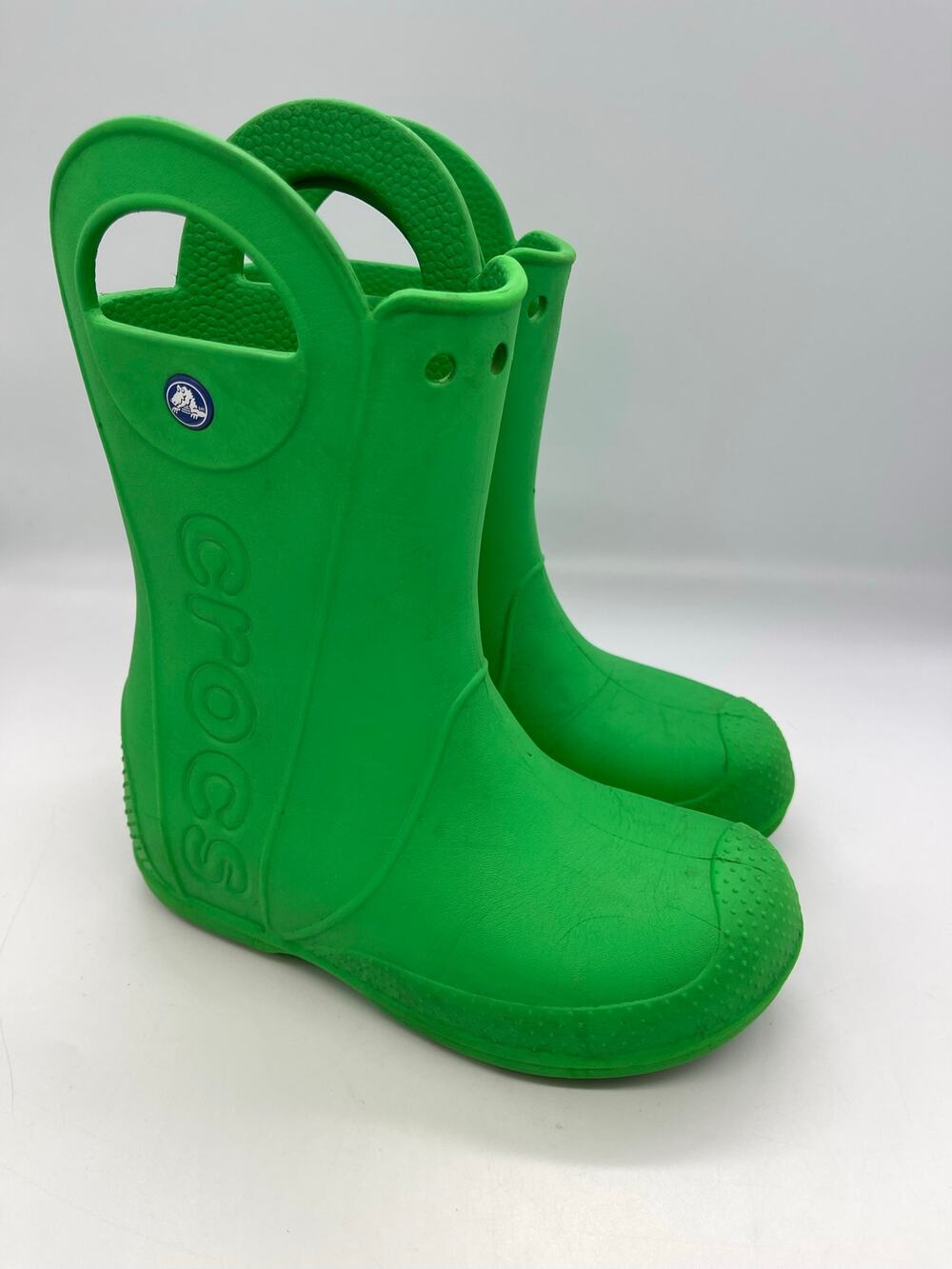 Kid's Crocs Handle It Green Rain Boots Size 2